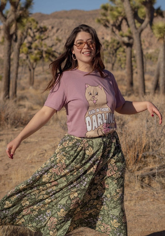 Hang In There Darlin Tee by kaeraz cat country cowgirl