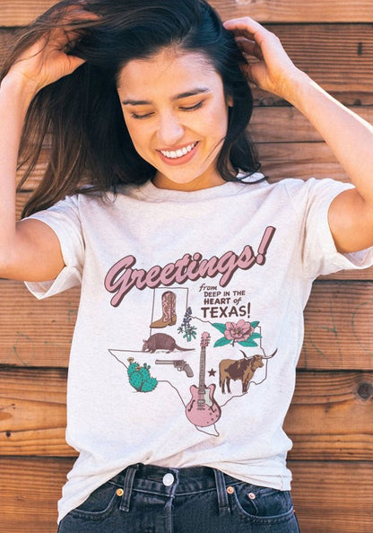 Heart of Texas Tee by kaeraz armadillo austin tx bluebonnet