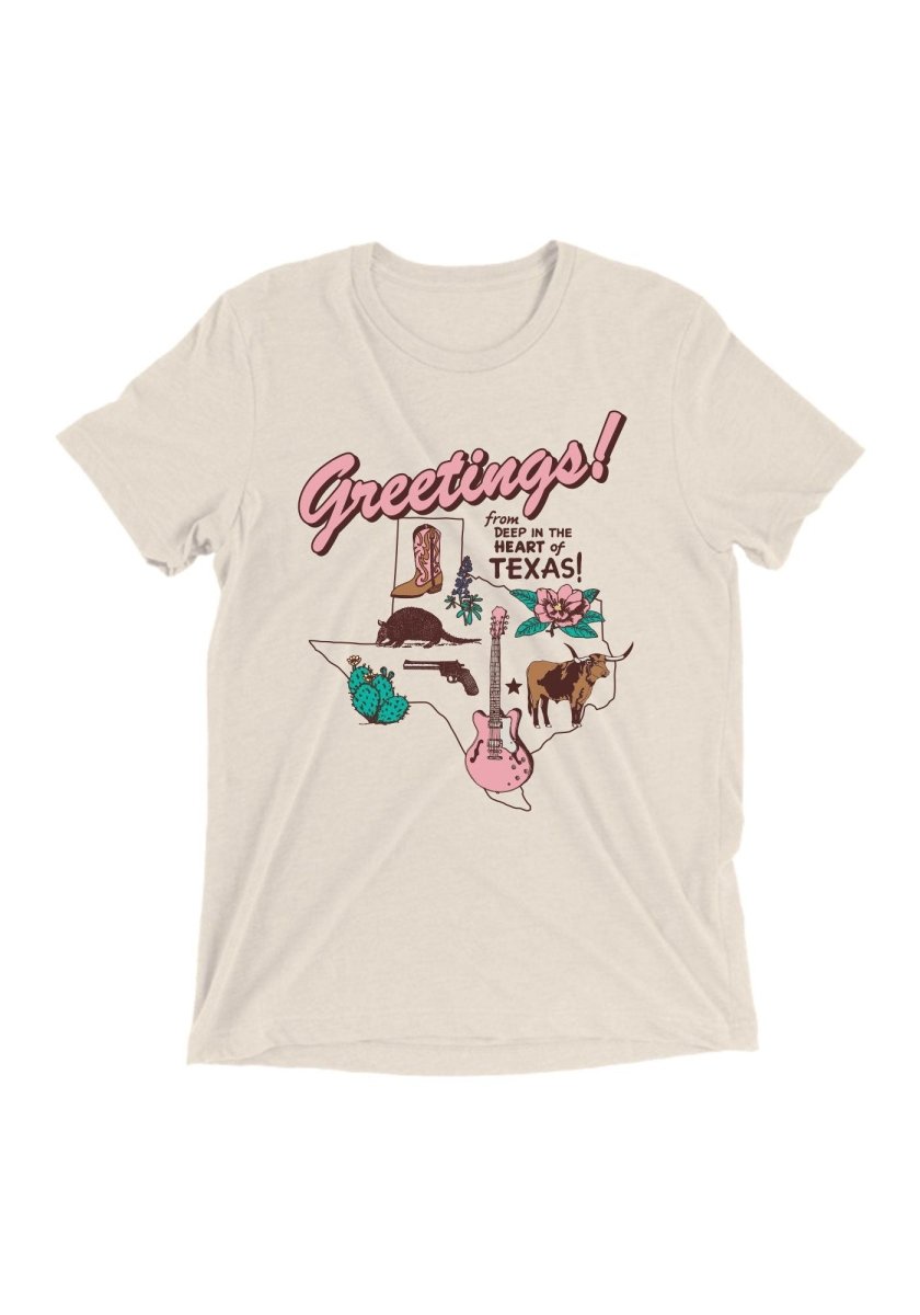 Heart of Texas Tee by kaeraz armadillo austin tx bluebonnet