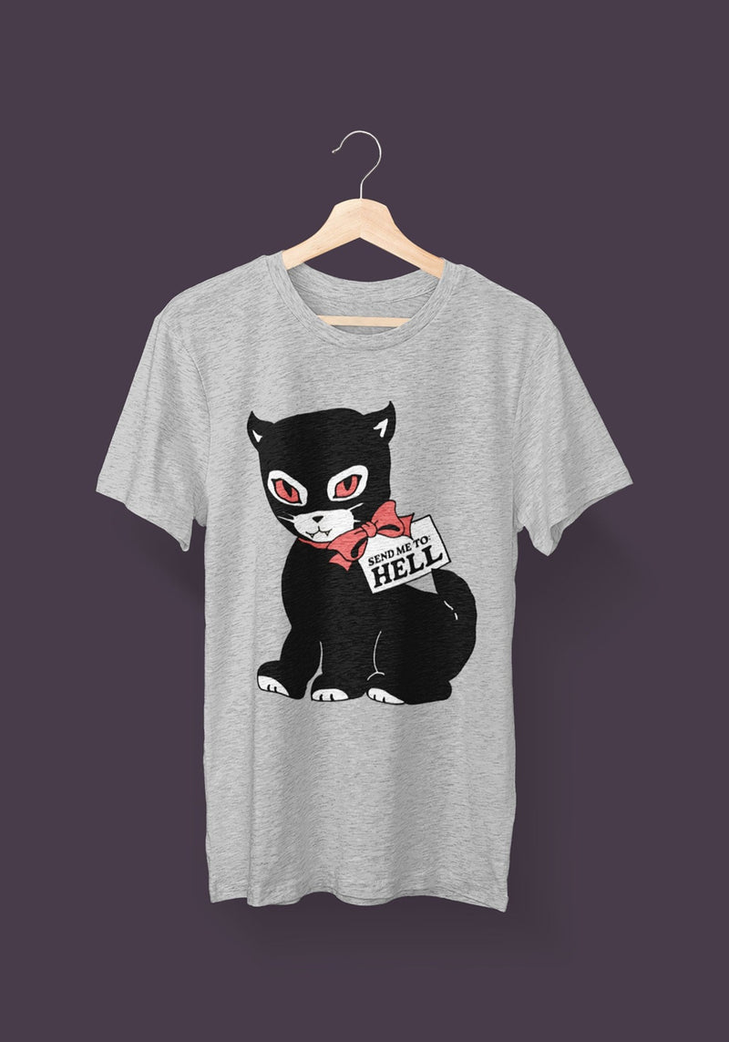 Hell Kitten Tee by kaeraz black cat bow cat