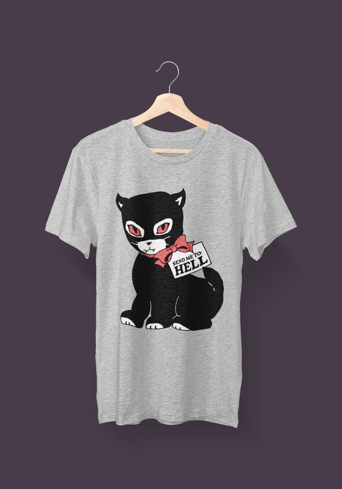 Hell Kitten Tee by kaeraz black cat bow cat
