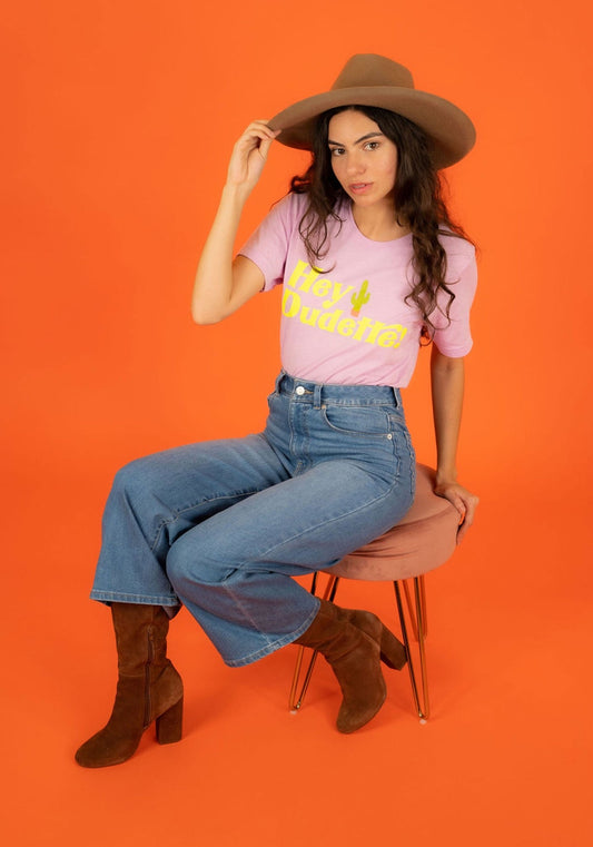 Hey Dudette Tee by kaeraz cactus cowgirl desert