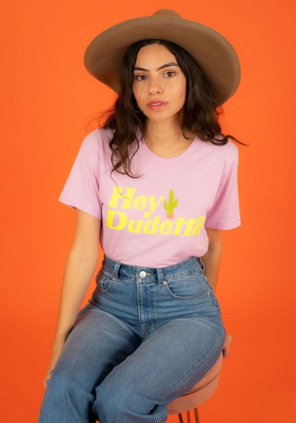 Hey Dudette Tee by kaeraz cactus cowgirl desert