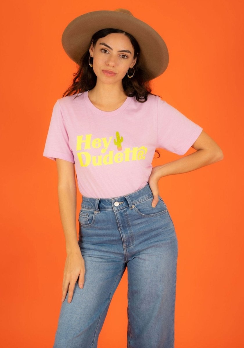 Hey Dudette Tee by kaeraz cactus cowgirl desert