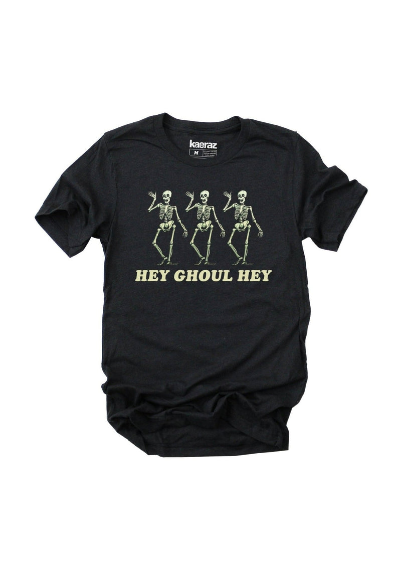 Hey Ghoul Tee by kaeraz black ghost halloween