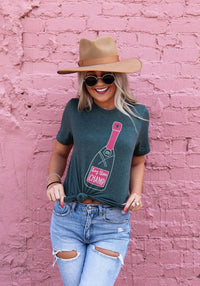 Hey There Champ Tee by kaeraz bottle brunch bubbly