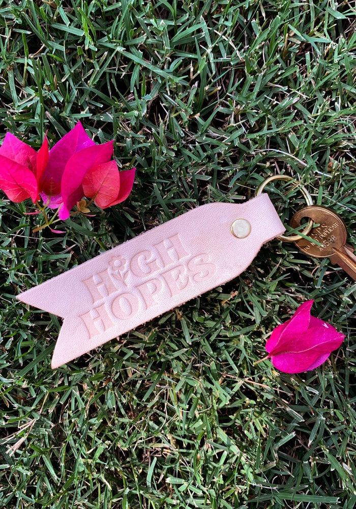 High Hopes Leather Key Fob by kaeraz accessories accessory charm