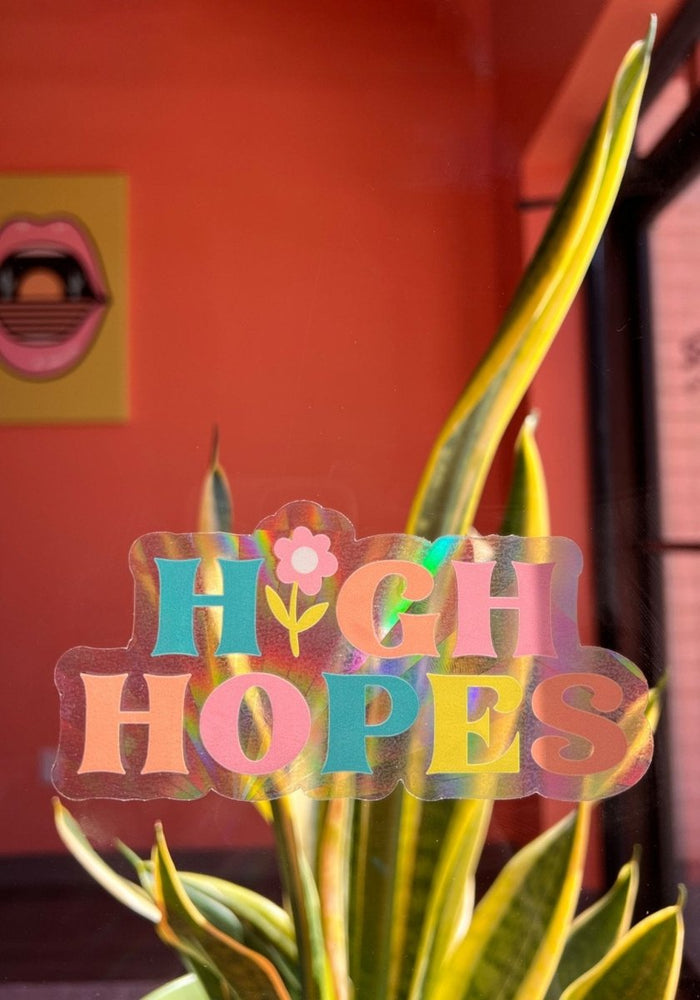 High Hopes Suncatcher Window Decal by kaeraz cling daisy decal