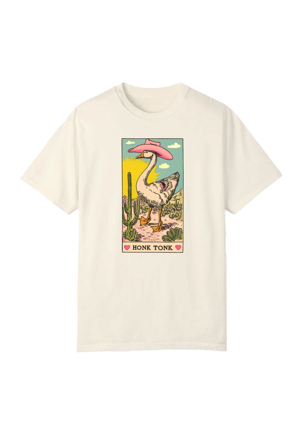 Honk Tonk Goose Tarot Card Tee by kaeraz cowboy hat cowgirl desert