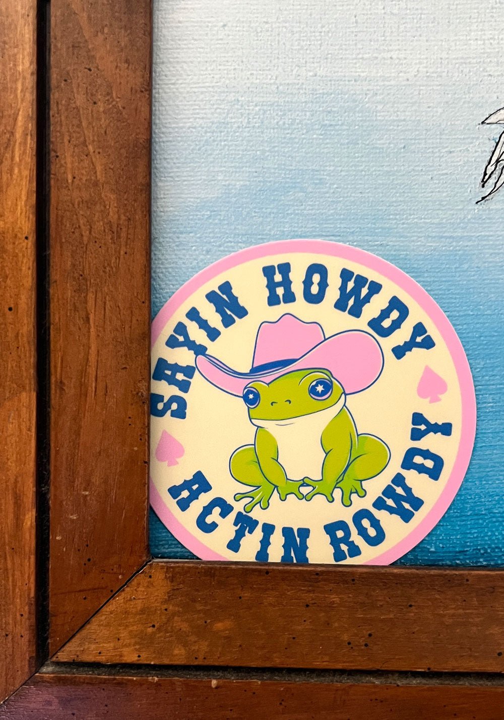 Howdy N' Rowdy Frog Sticker by kaeraz cowboy cowgirl frog