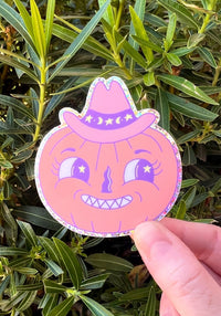 Howdy Pumpkin Gltter Sticker by kaeraz cowboy cowboy hat cowgirl