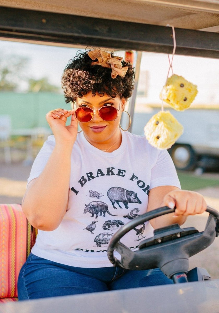 I Brake For Critters Tee by kaeraz animal armadillo conservation