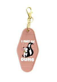 I May Be Dumb Motel Keychain by kaeraz flower skunk