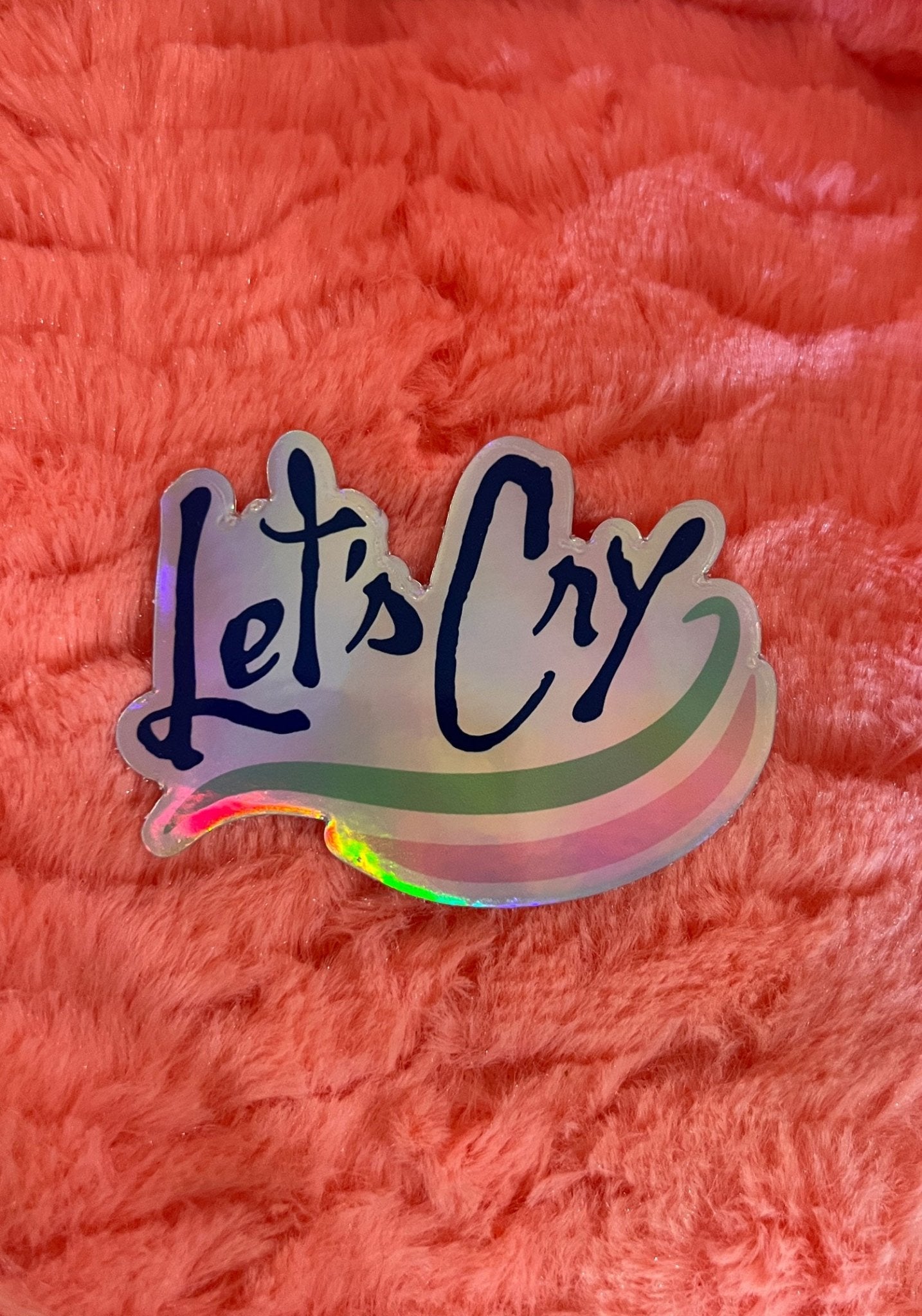 Let's Cry Hologram Sticker by kaeraz crying emotions feelings