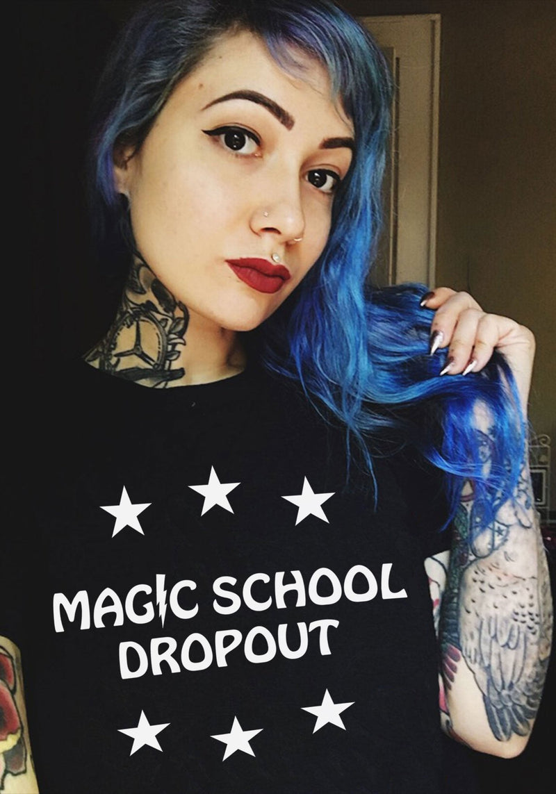 Magic School Dropout Tee by kaeraz harry potter hogwarts lightning bolt