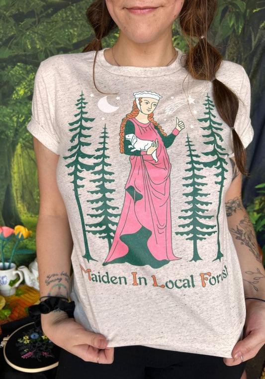 Maiden In Local Forest MILF Tee by kaeraz dog doggy lady