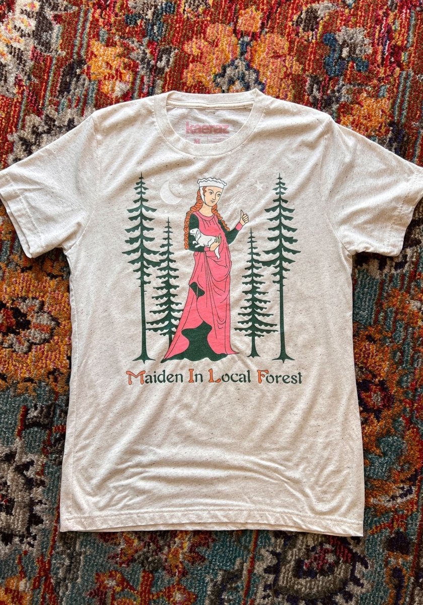 Maiden In Local Forest MILF Tee by kaeraz dog doggy lady