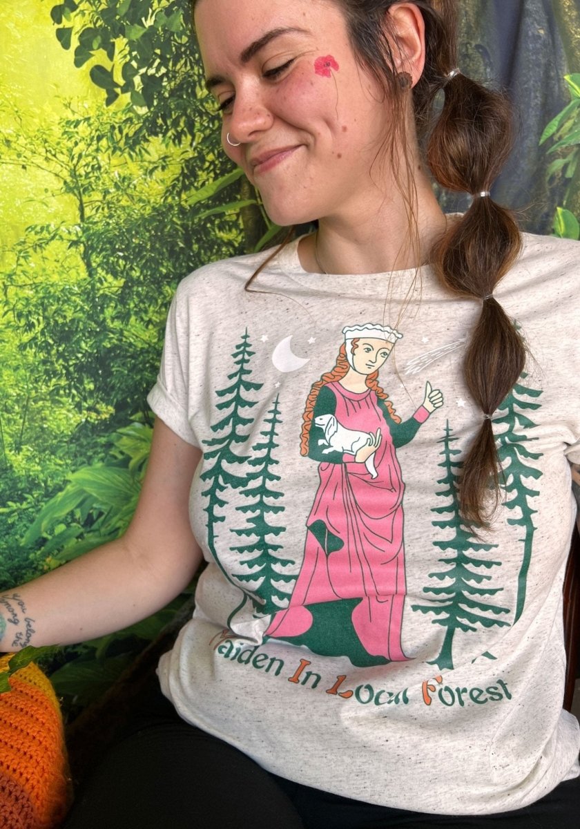 Maiden In Local Forest MILF Tee by kaeraz dog doggy lady