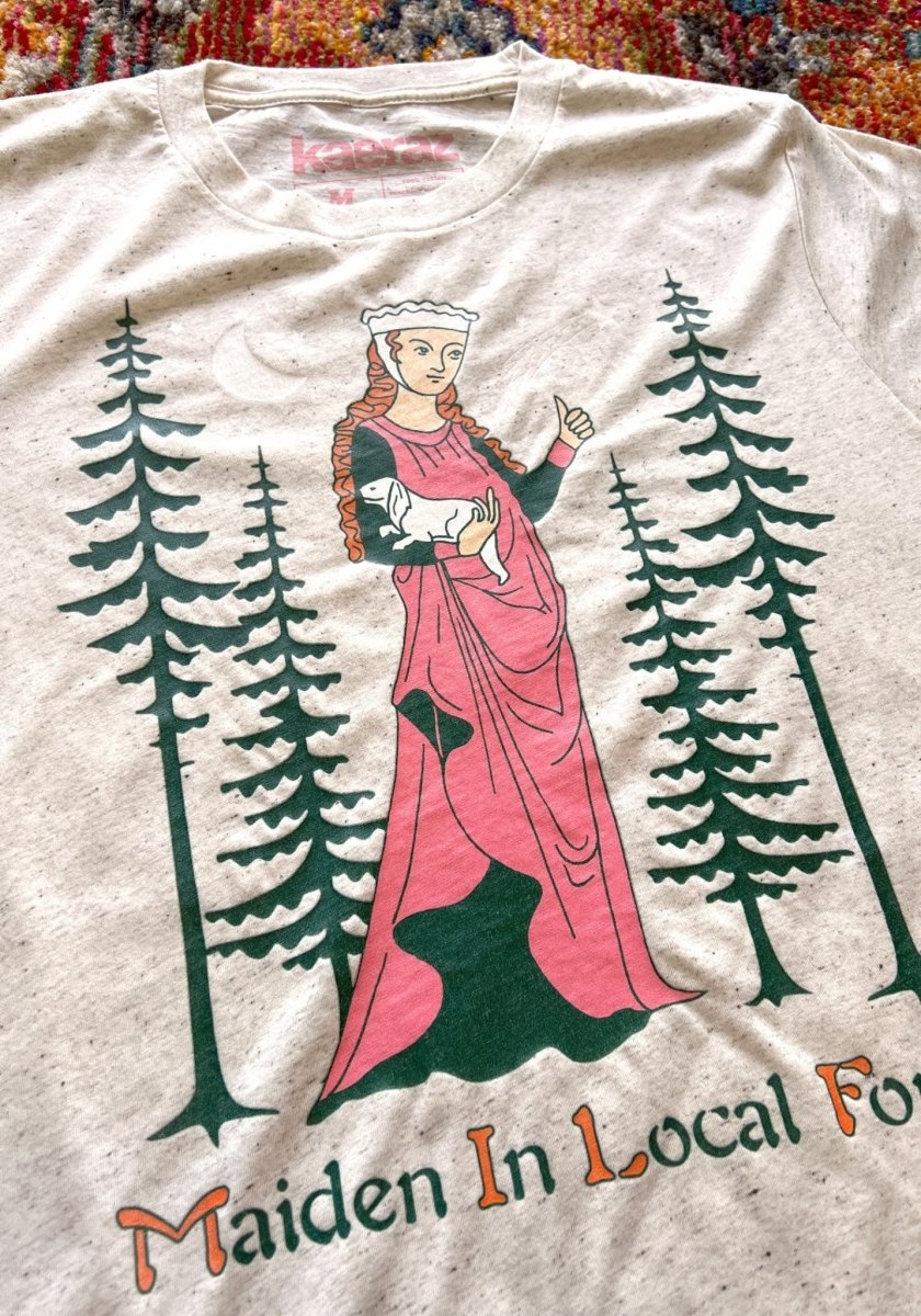 Maiden In Local Forest MILF Tee by kaeraz dog doggy lady