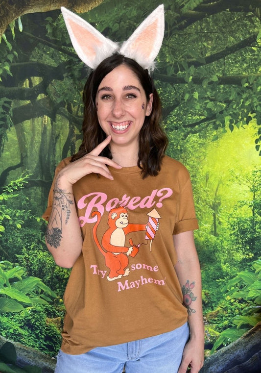 Mayhem Monkey Tee by kaeraz bored fire firework
