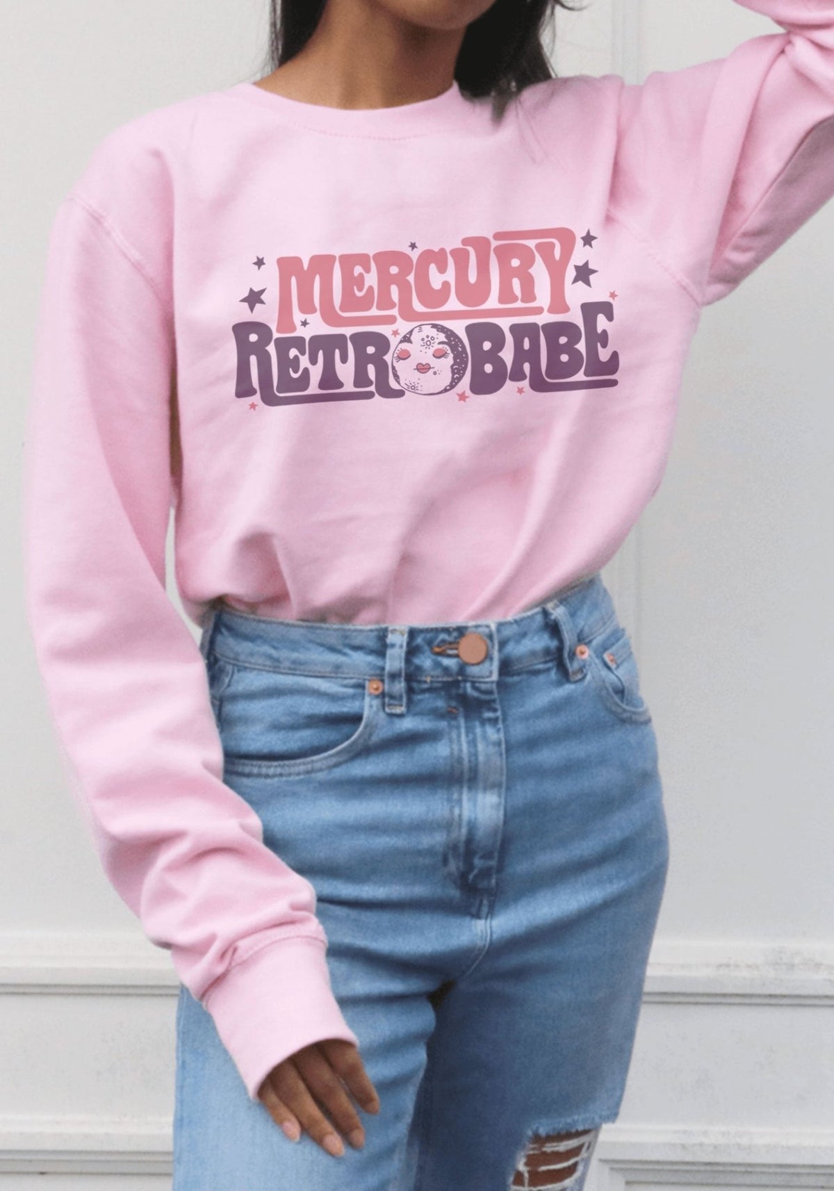 Mercury Retrobabe Sweatshirt by kaeraz astrology christmas christmas sweater