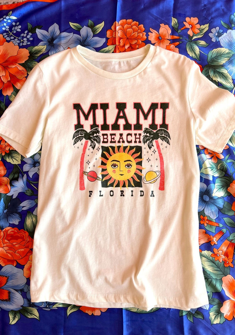 Miami Beach Celestial Sun Tee by kaeraz beach florida florida shirt
