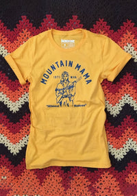 Mountain Mama Tee by kaeraz gold gun heaven