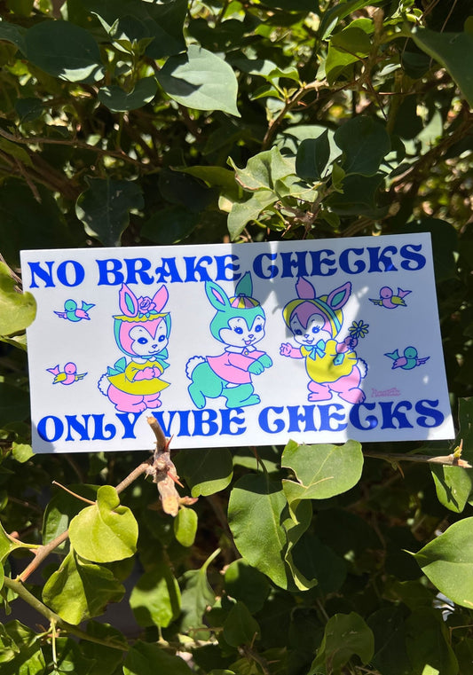 Only Vibe Checks Bumper Sticker by kaeraz birds bunnies bunny