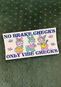 Only Vibe Checks Bumper Sticker by kaeraz birds bunnies bunny