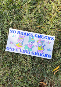 Only Vibe Checks Bumper Sticker by kaeraz birds bunnies bunny