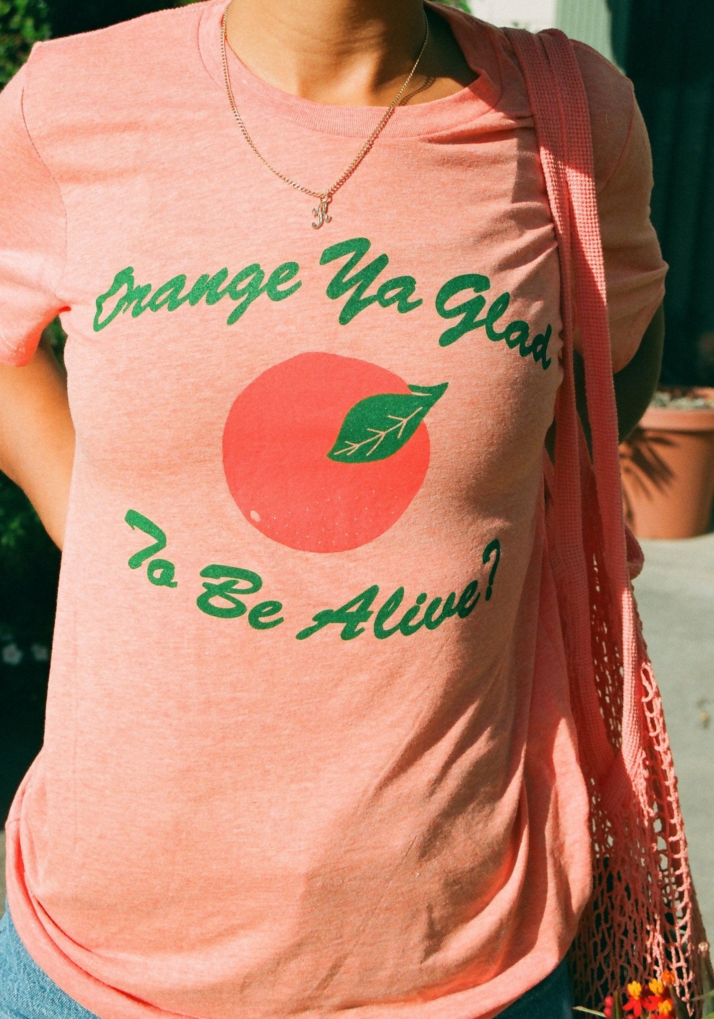 Orange Ya Glad Tee by kaeraz botanical fruit joke