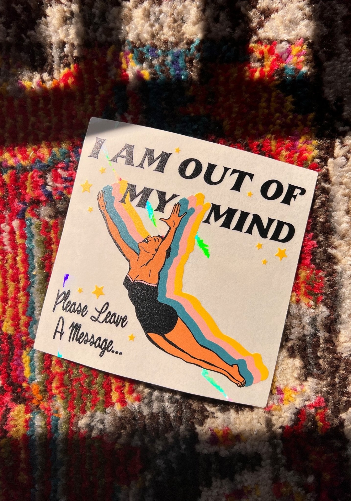 Out of My Mind Suncatcher Window Decal by kaeraz decal rainbow sun catcher