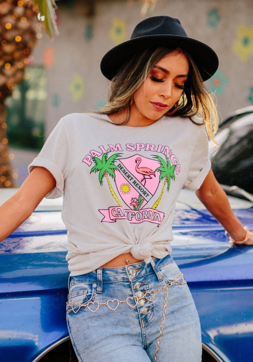 Palm Springs Glitter Tee by kaeraz | Womens Graphic Tees
