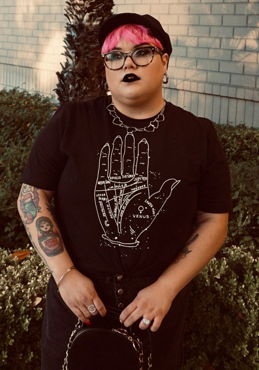 Palmistry Hand Tee by kaeraz fortune hand mystical
