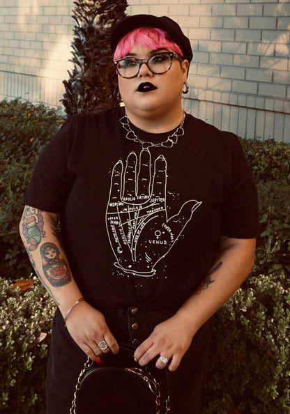 Palmistry Hand Tee by kaeraz fortune hand mystical