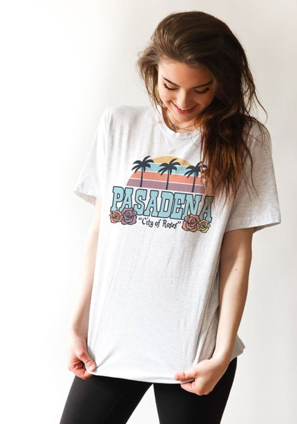 Pasadena Tee by kaeraz california palm tree road trip