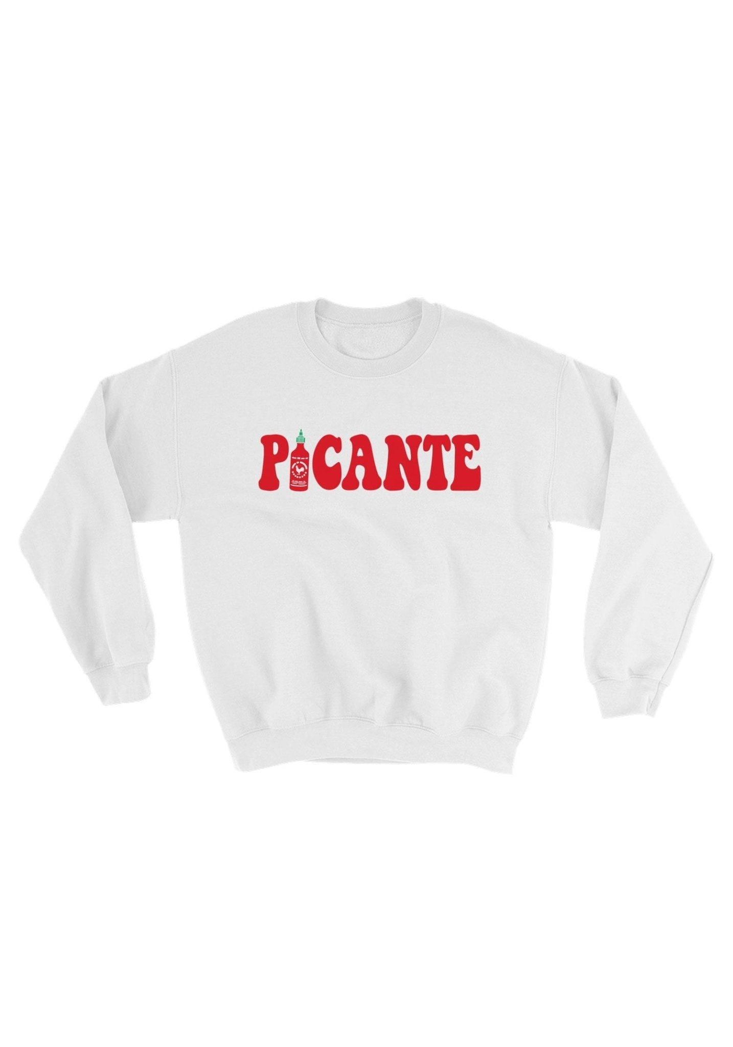 White sweatshirt best sale with red writing