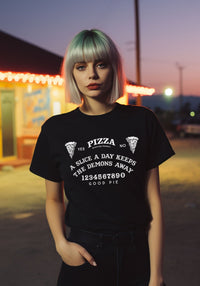 Pizza Oracle Tee by kaeraz boo cropped tee halloween shirt