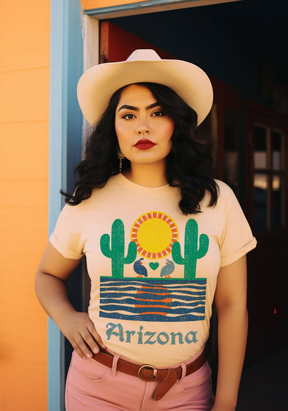 Quail Mirage Arizona Tee by kaeraz arizona az cactus