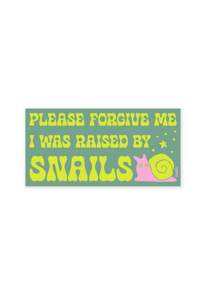 Raised By Snails Bumper Sticker by kaeraz fantasy slow slug