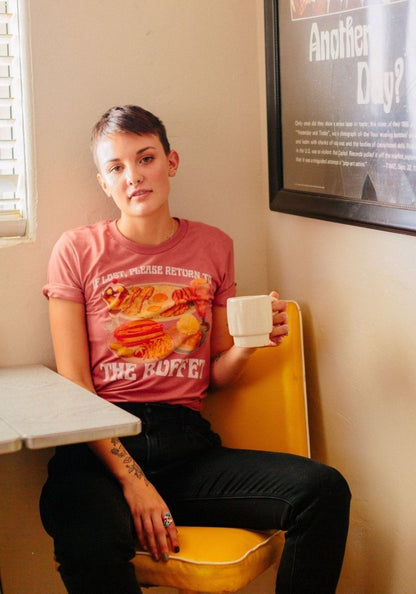 Return to the Buffet Tee by kaeraz 60s 70s bacon