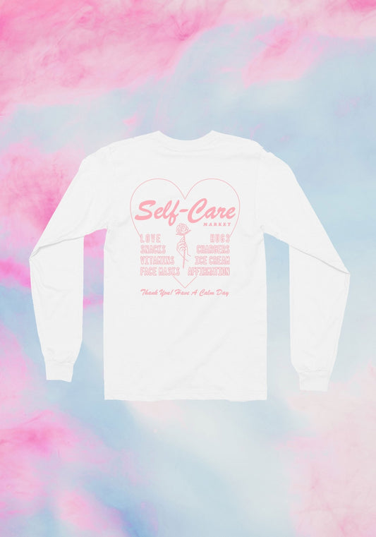 Self-Care Market Long Sleeve Tee by kaeraz hugs ice cream market