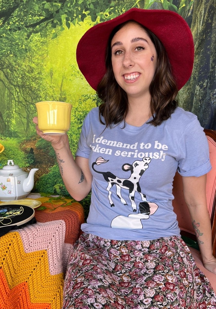 Serious Baby Cow Tee by kaeraz baby animal baby cow calf