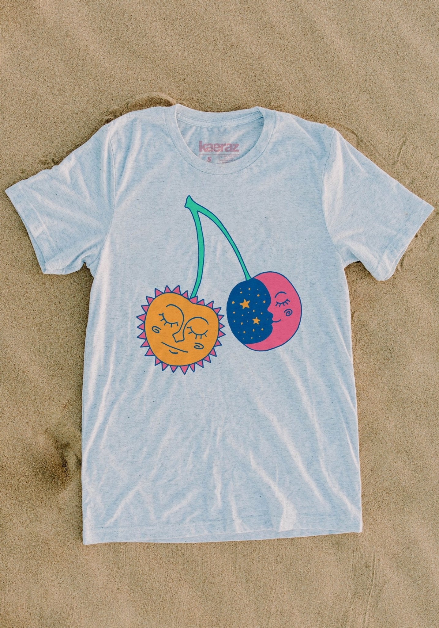 Solar and Lunar Cherries Tee by kaeraz cherry cherry bomb crescent moon