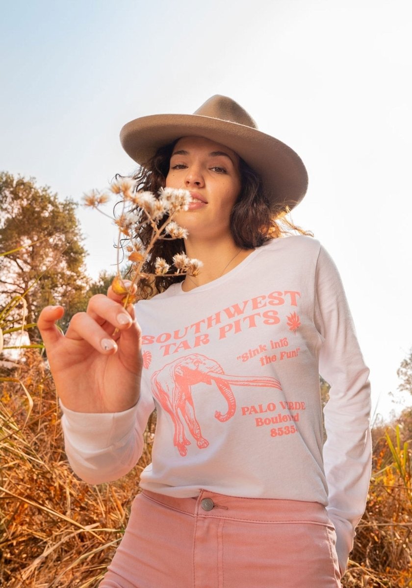 Southwest Tar Pits Long Sleeve Tee by kaeraz arizona california elephant
