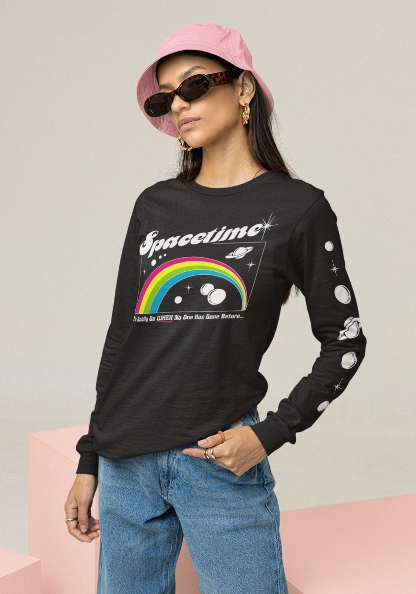 Spacetime Long Sleeve Tee by kaeraz galaxy longsleeve moon