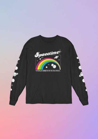 Spacetime Long Sleeve Tee by kaeraz galaxy longsleeve moon