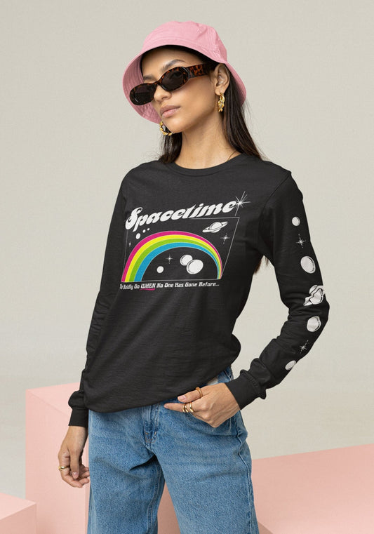 Spacetime Long Sleeve Tee by kaeraz galaxy longsleeve moon