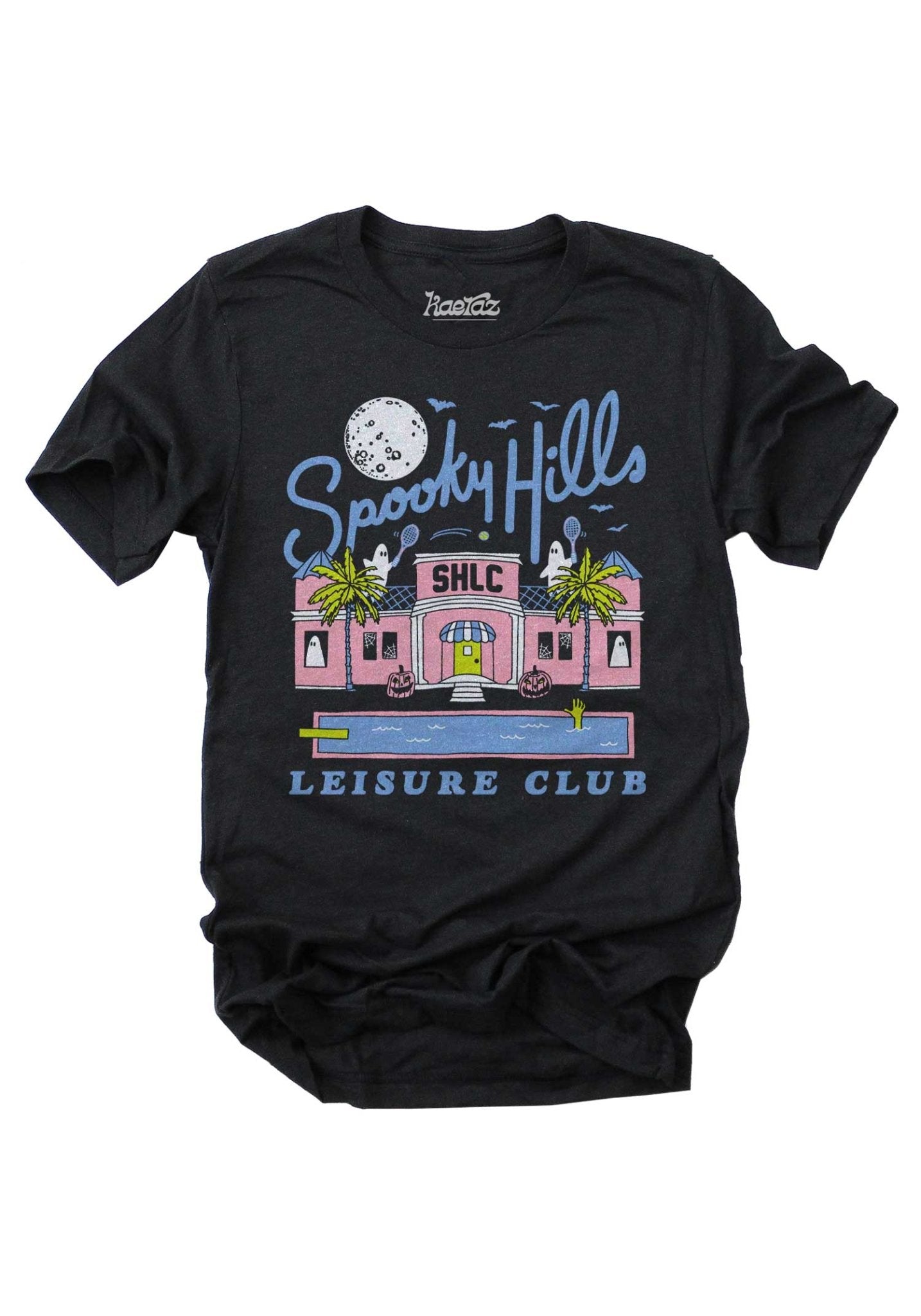 Spooky Hills Leisure Club Tee by kaeraz bats beverly hills full moon