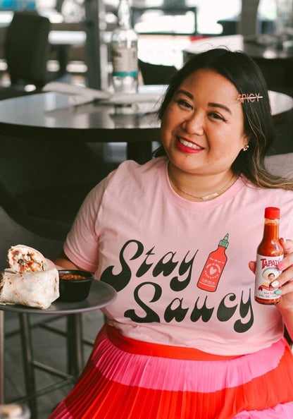 Stay Saucy Tee by kaeraz cholula food hot sauce